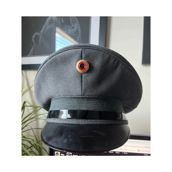 1969 Gray German Military Hat Bamberger Mutzen Industrie - Picture 1 of 6